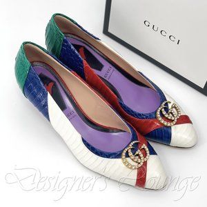 red white and blue pumps